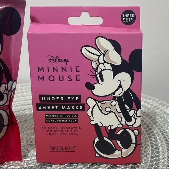 Mad Beauty Disney Minnie Mouse Bath Salts and Under Eye Masks NWT - Picture 2 of 6